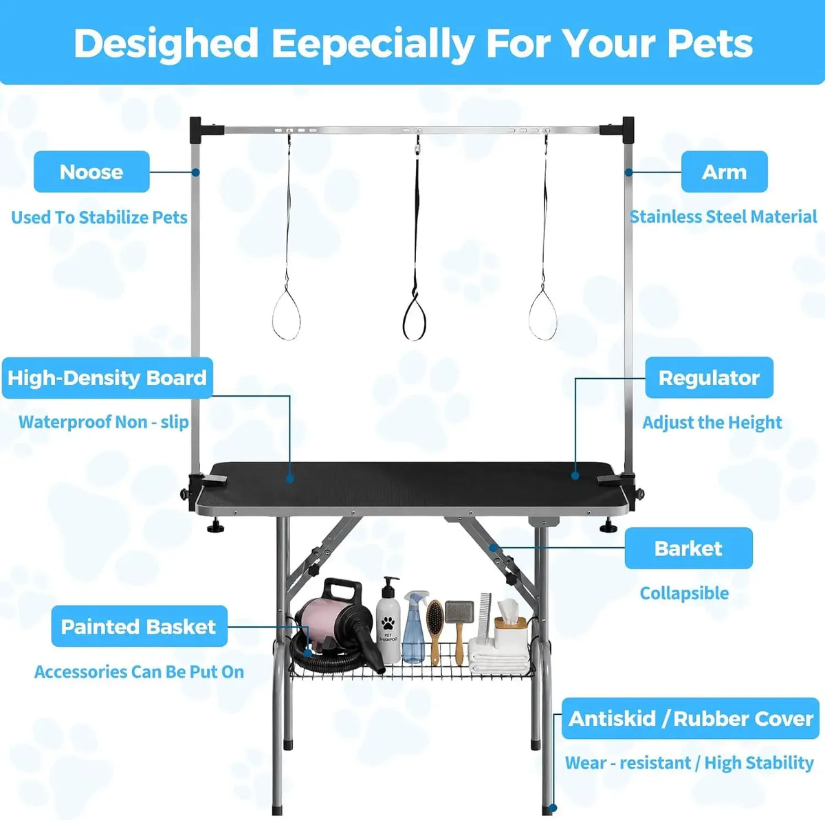 42 Inch, Foldable Dog Grooming Table