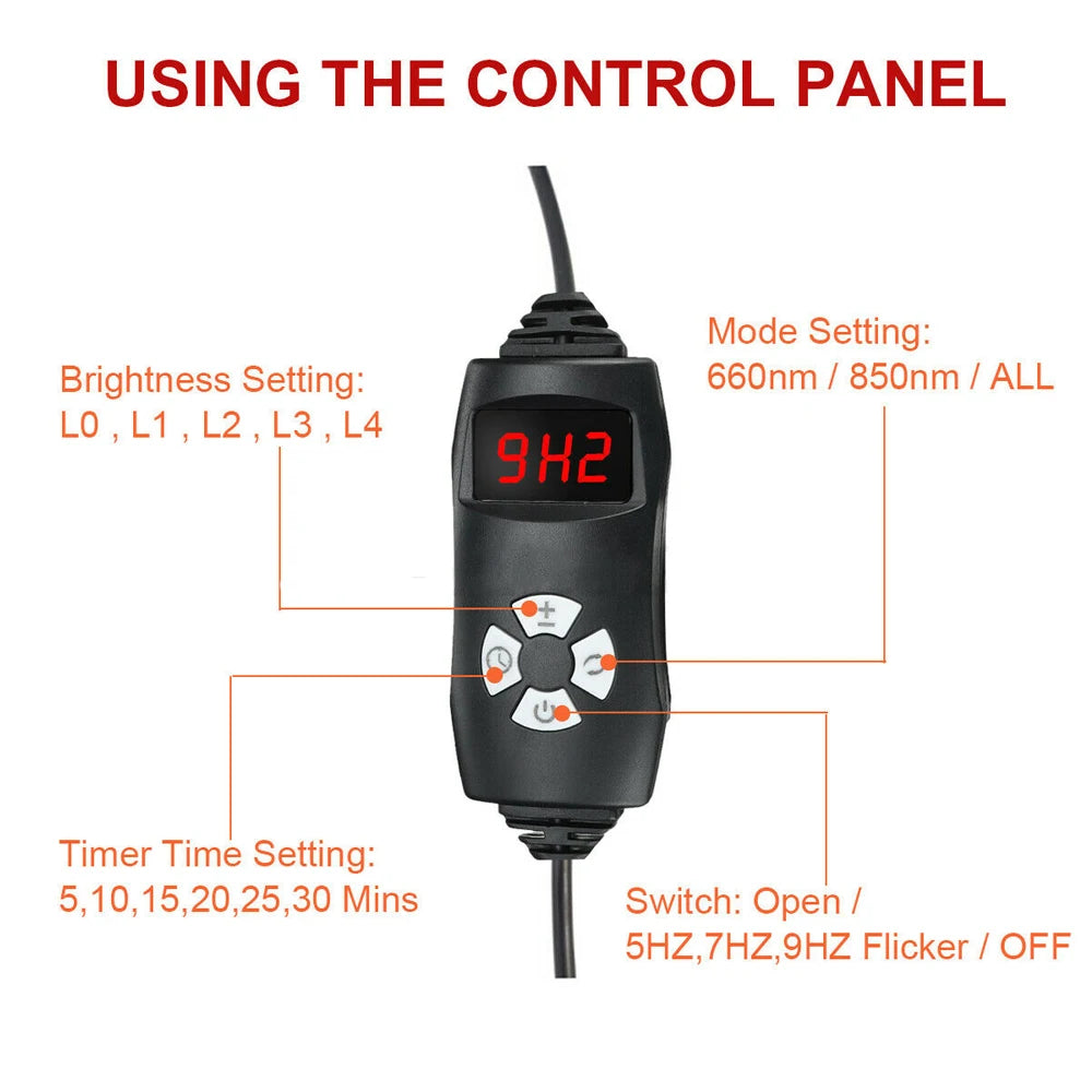 Portable Heating Pad with Infrared LED Lights