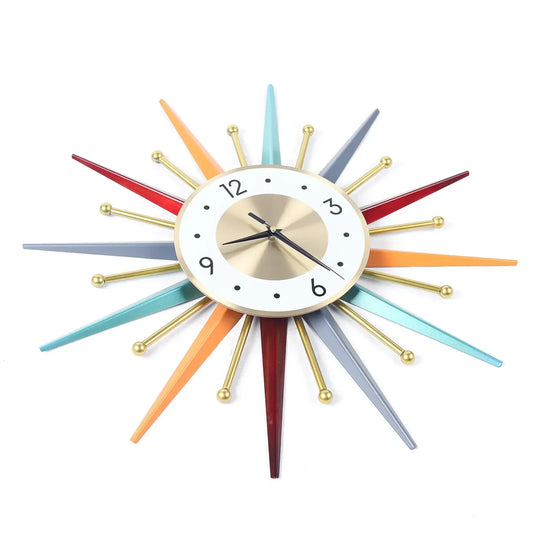 Large, Silent, Metal Wall Clock