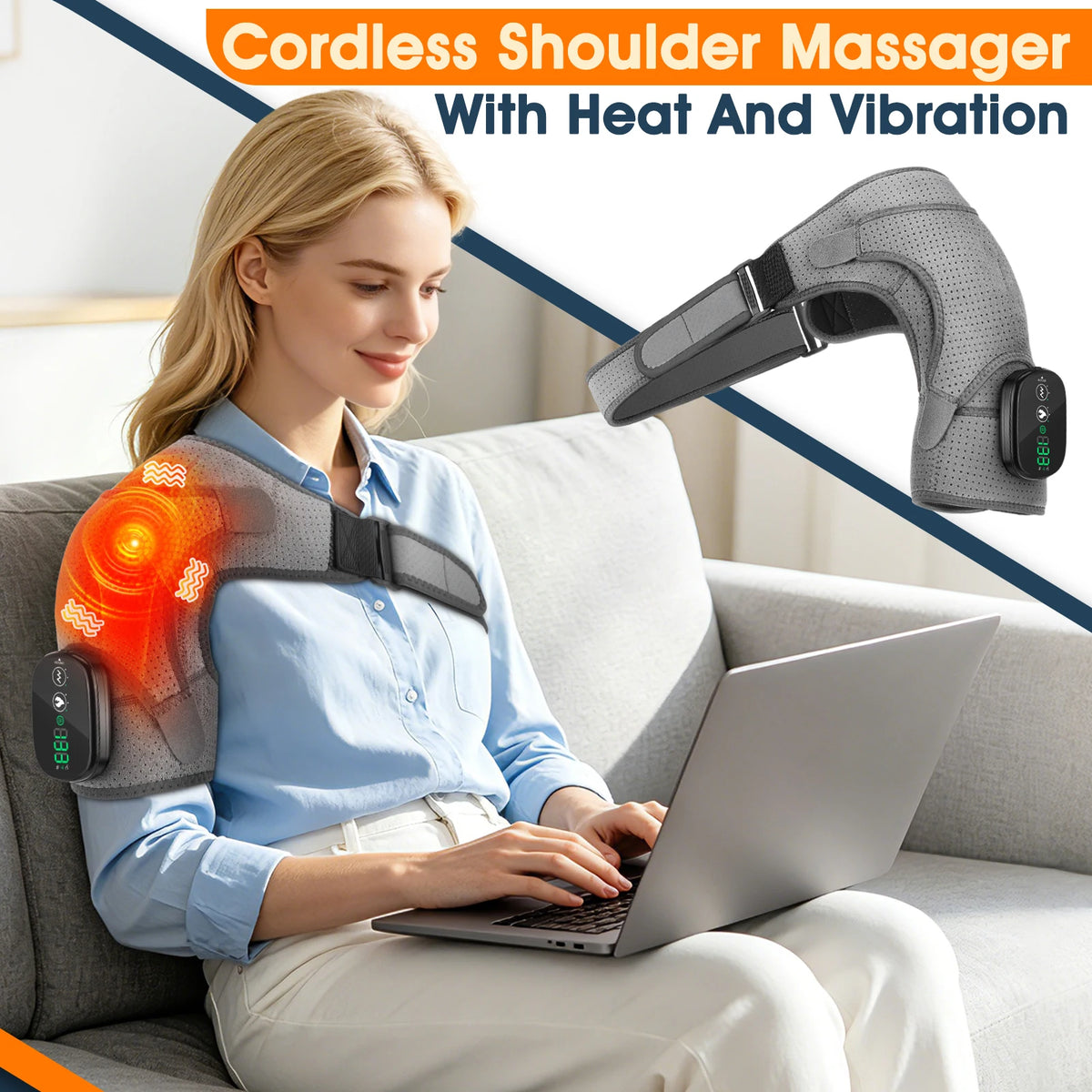 Electric, Cordless, Heating Shoulder Massager