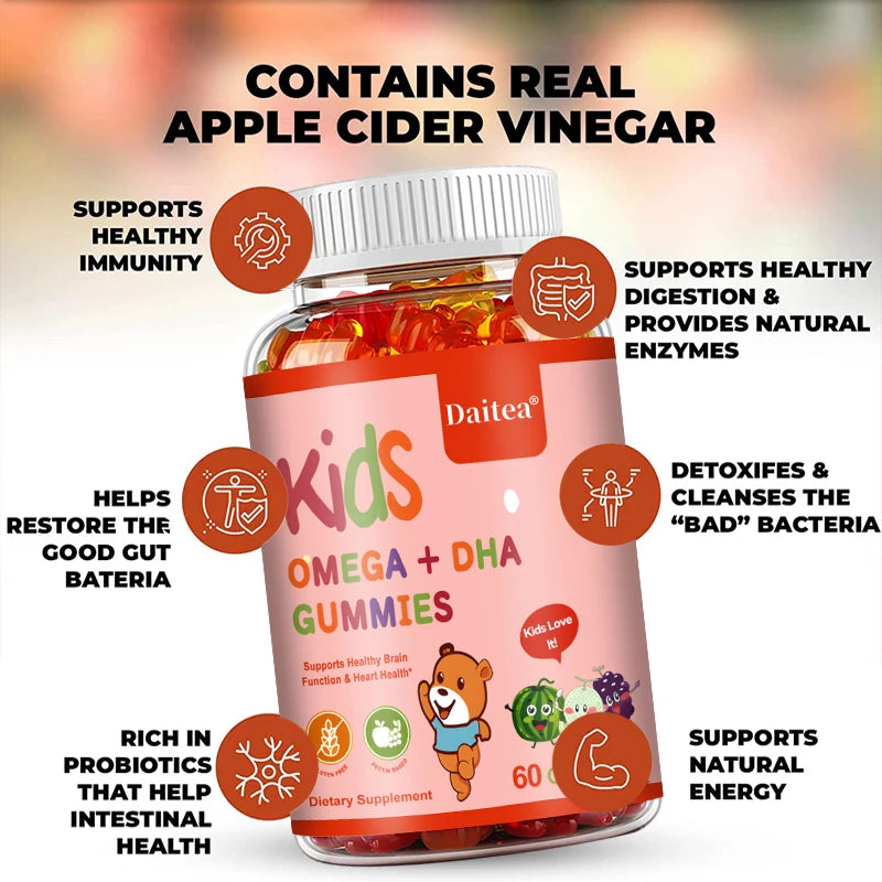 Children's OMEGA+DHA Gummies - Supports The Brain, Joints, Heart, Eyes and Immune System