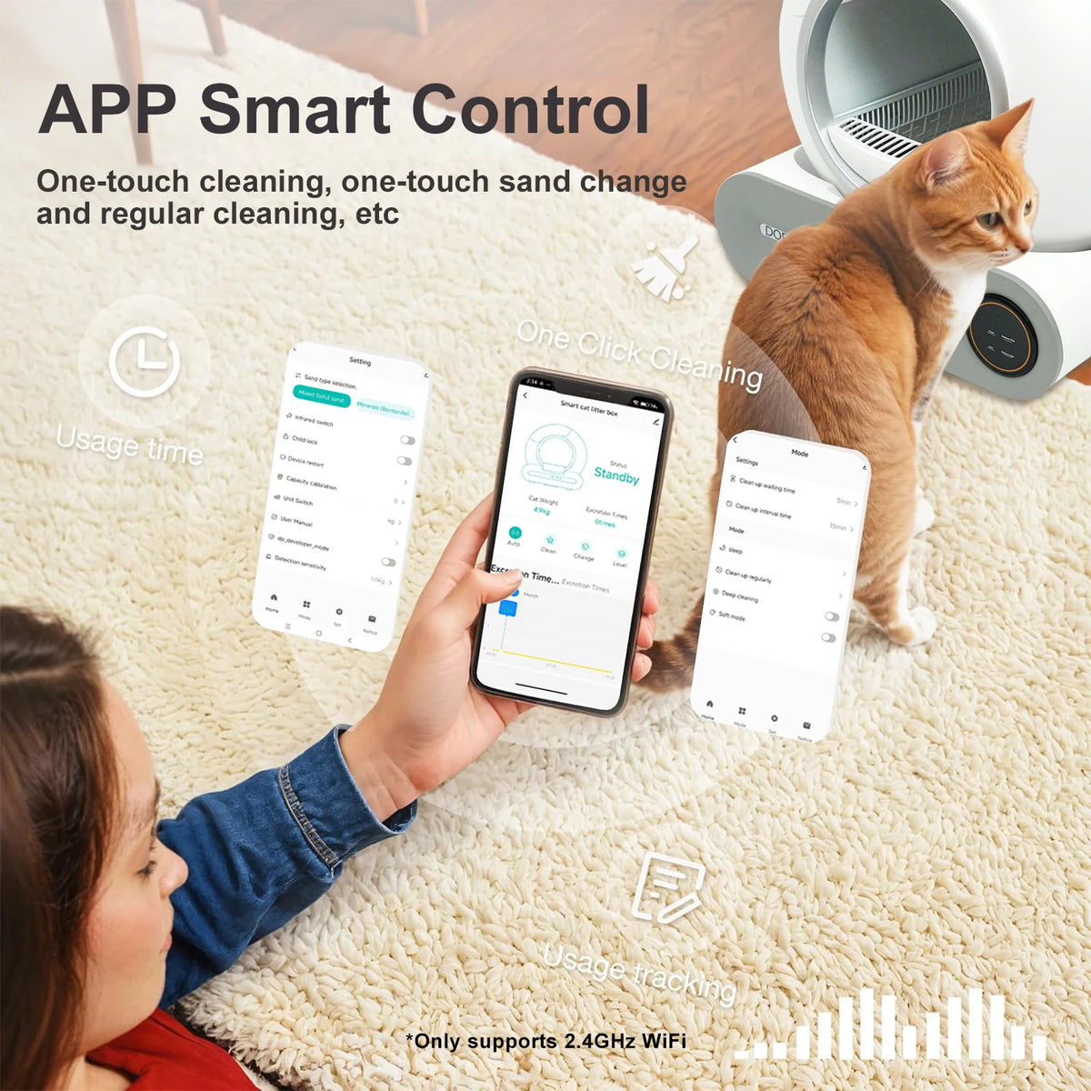 Automatic, Self-Cleaning, Smart Litter Box