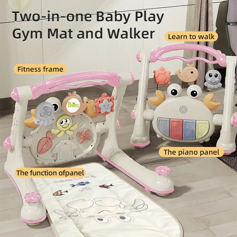 Baby/Toddler Multi-Function Four-in-One Baby Fitness Mat and Walker