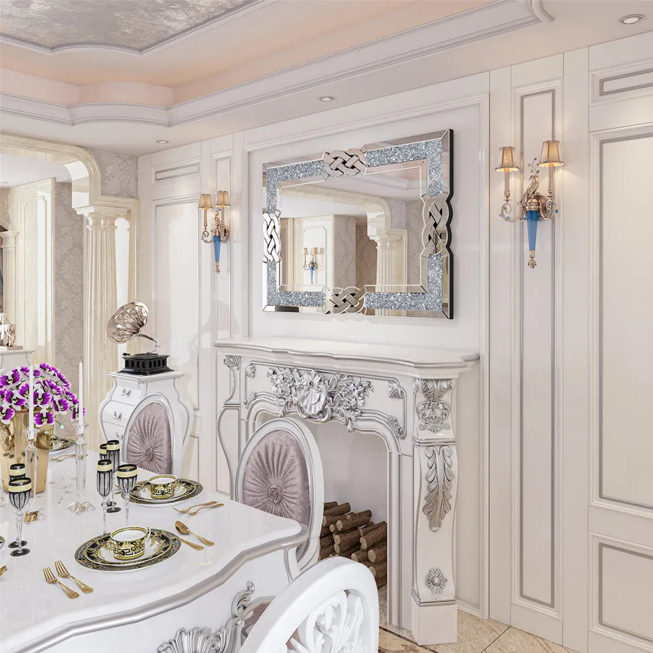 Large Crush Diamond Full Body Wall Mirror