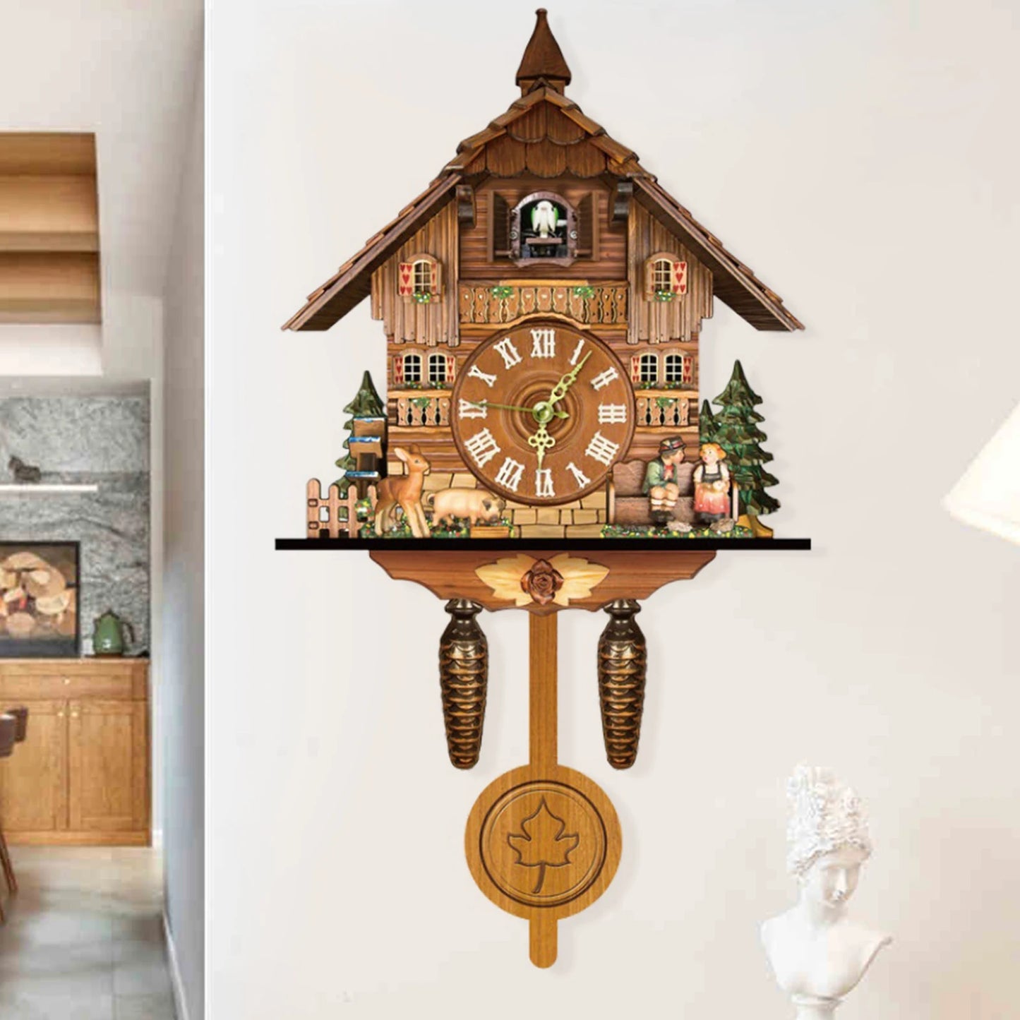 Swinging Time Bell Cuckoo Clock