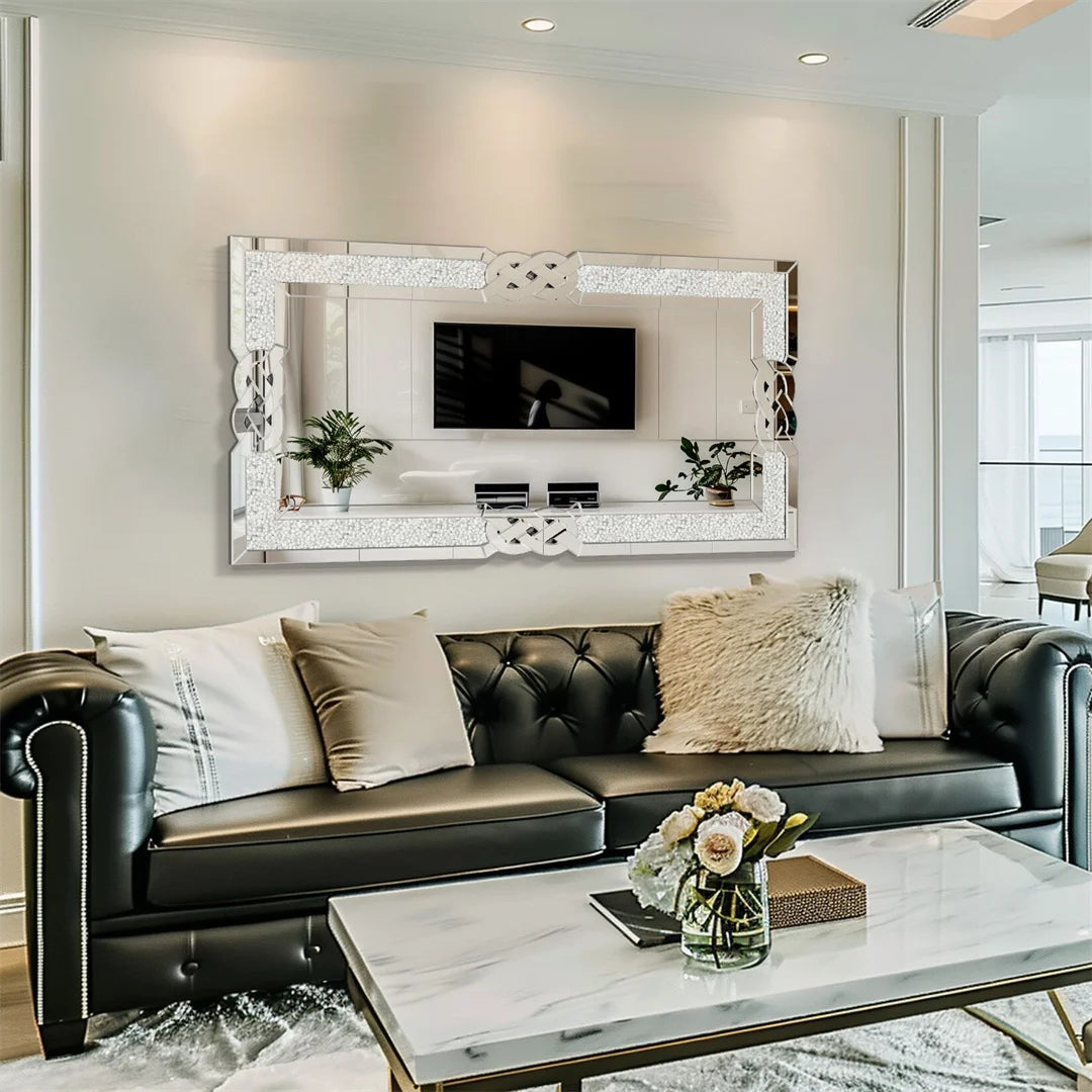 Large Crush Diamond Full Body Wall Mirror