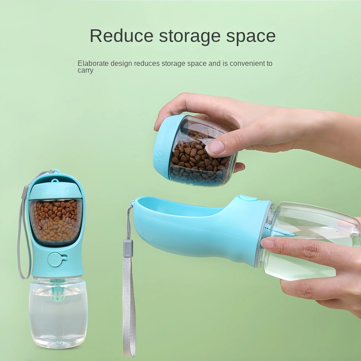 Portable Dog/Cat Water Bottle and Food Storage