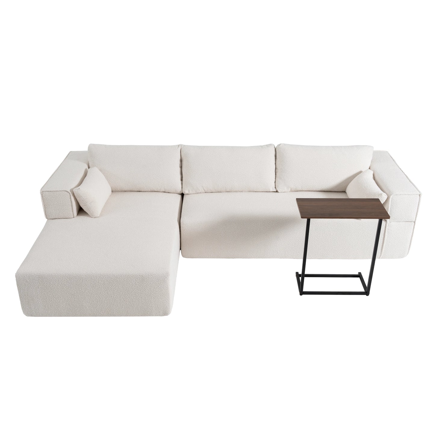 Modular Sectional Sofa with Free Side Table