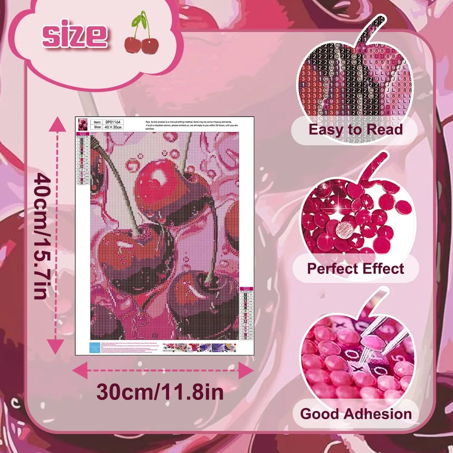 Cherry Diamond Art Kit for Adults