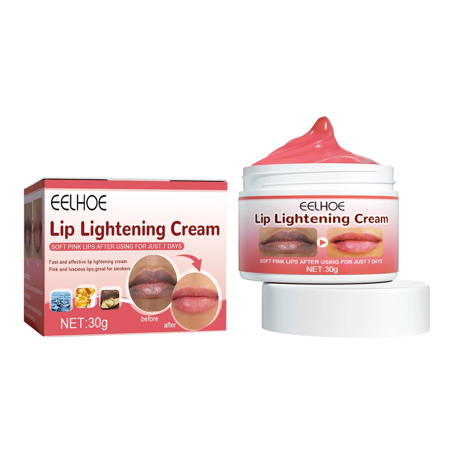 Lip Lightening Cream for Dark Lips, Natural Moisturizing Lip Balm