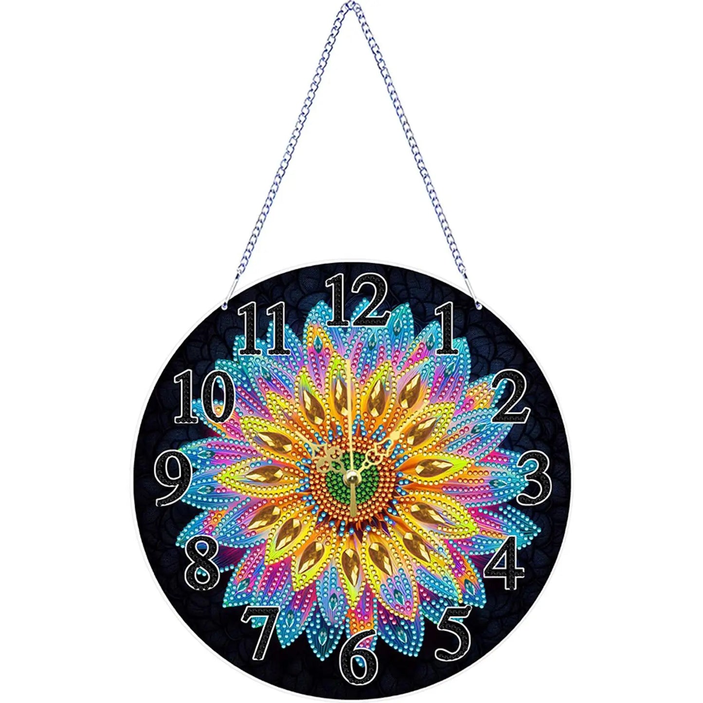 2D Flat DIY Clock Diamond Painting