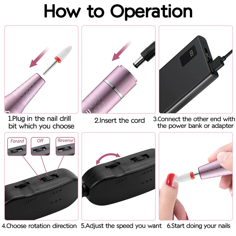 USB Nail Drill Manicure Machine