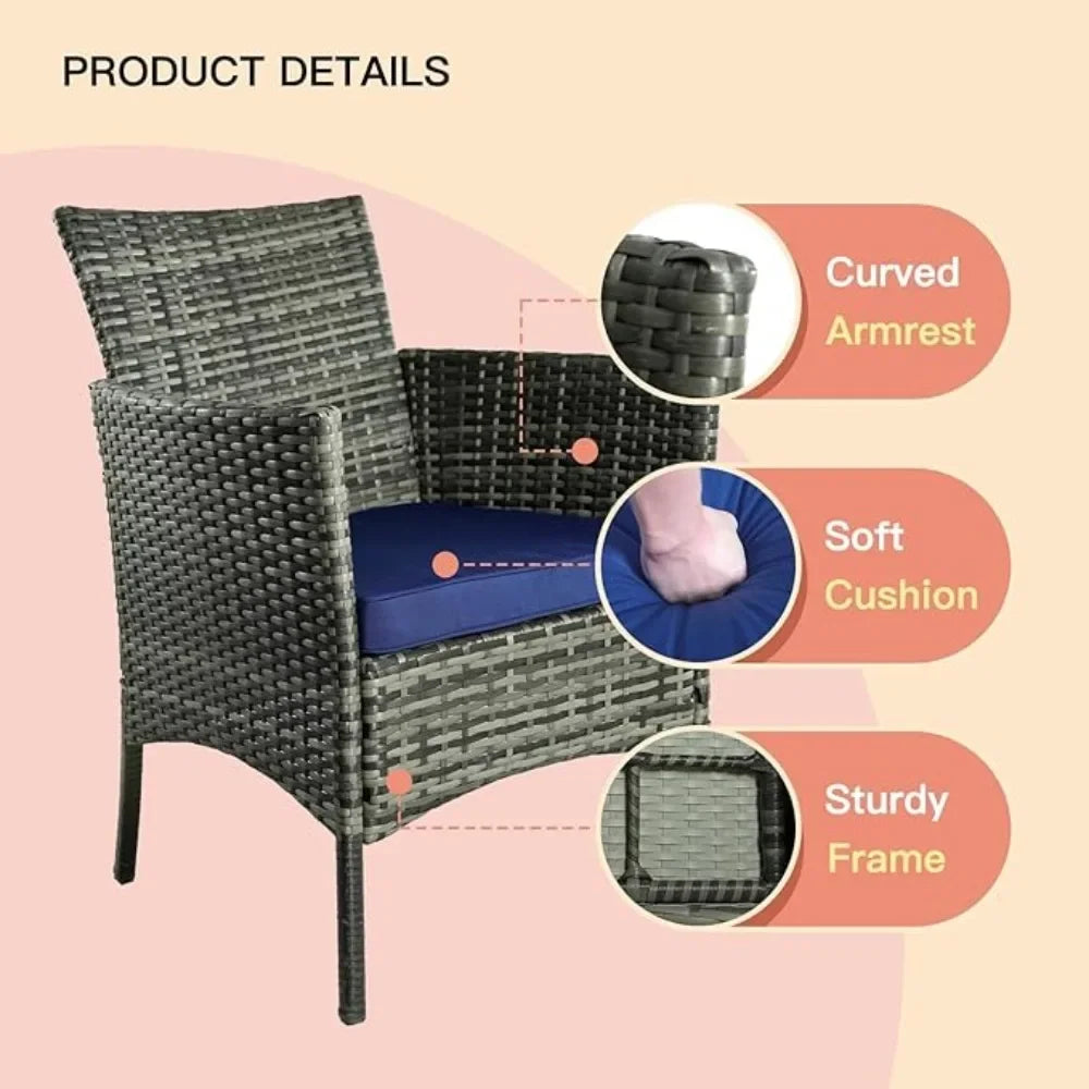 Outdoor, 3-piece Lawn, Patio Furniture Set
