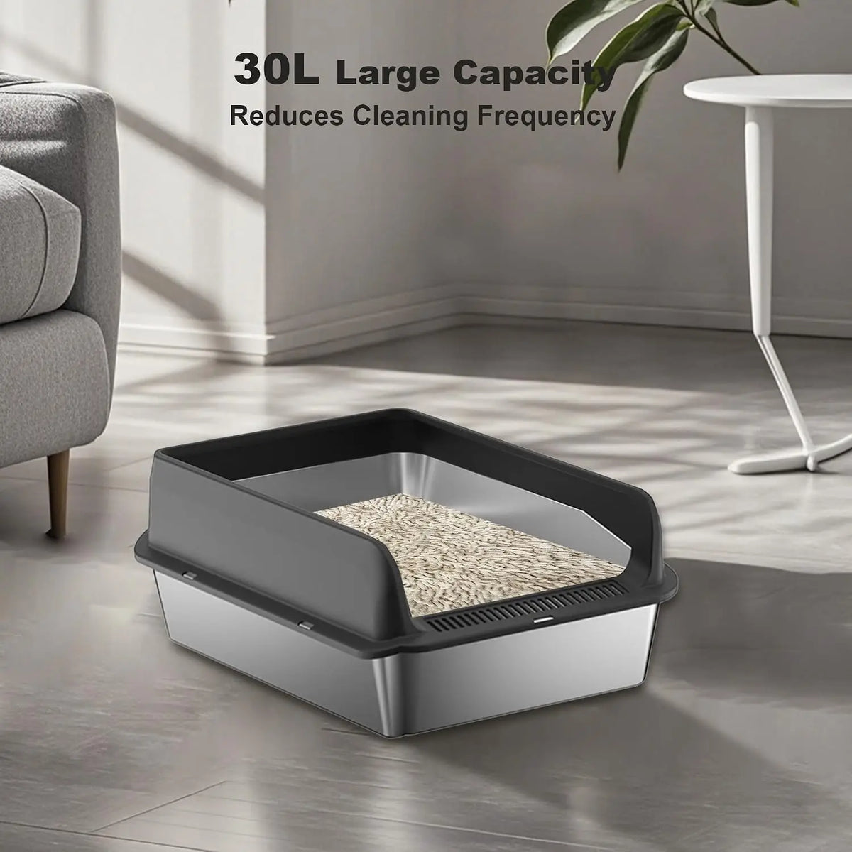 Stainless Steel Cat Litter Box