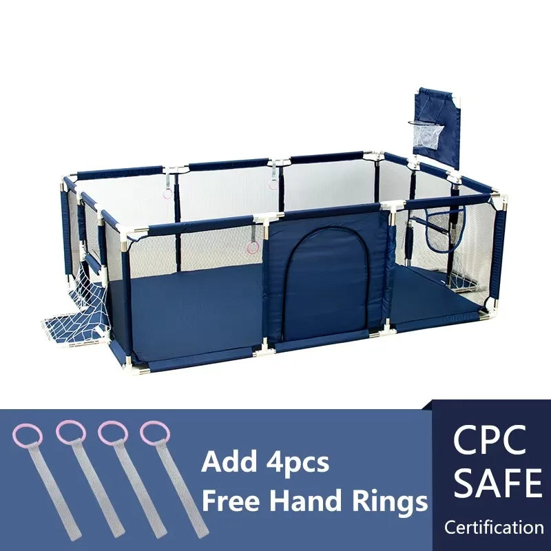 Playpen for Babies and Toddlers with Pull Rings