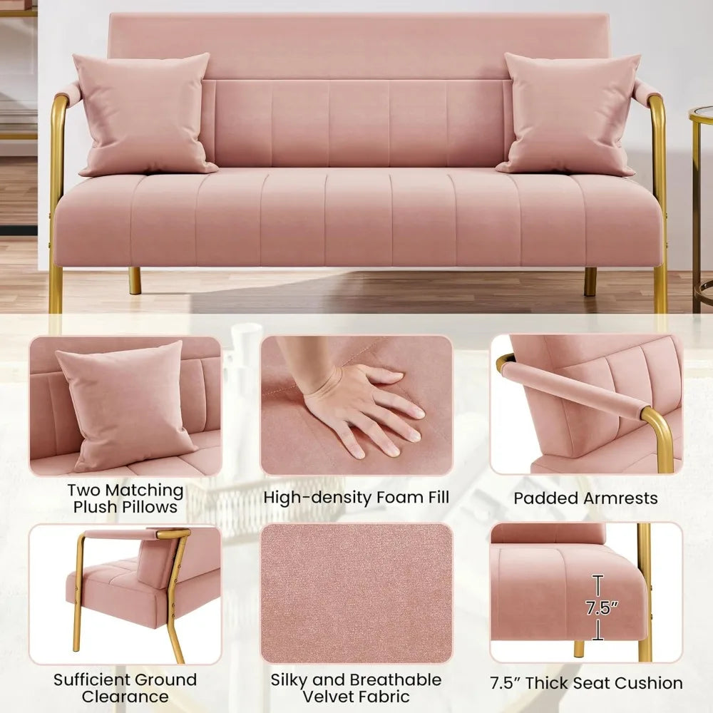 Luxurious Velvet Fabric Living Room sofa