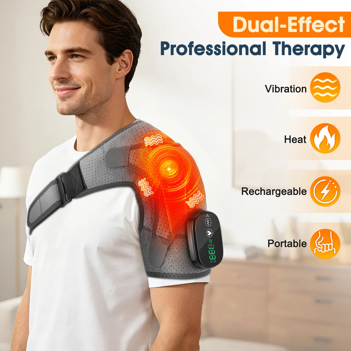 Electric, Cordless, Heating Shoulder Massager