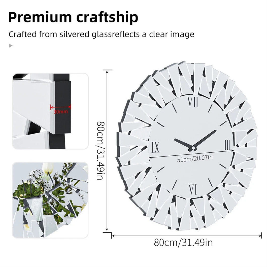 Large 3D Wall Clock
