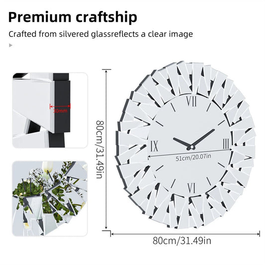 Large 3D Wall Clock