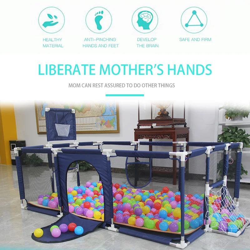 Playpen for Babies and Toddlers with Pull Rings