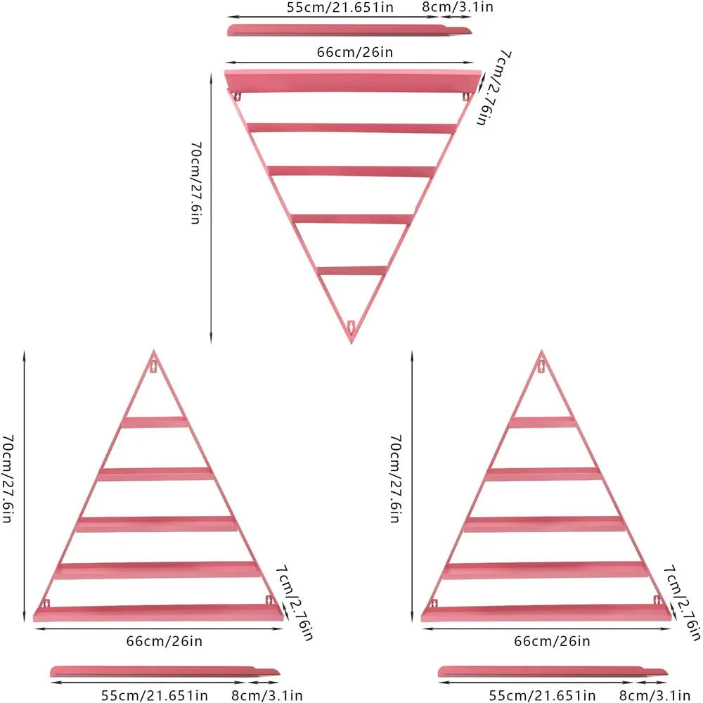 Elegant Gold Wall Mounted Nail Polish Rack