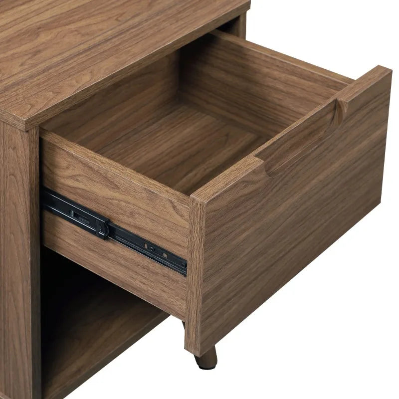 Nightstand with Storage Drawer and Shelf