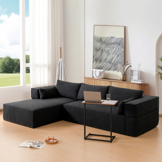 Modular Sectional Sofa with Free Side Table