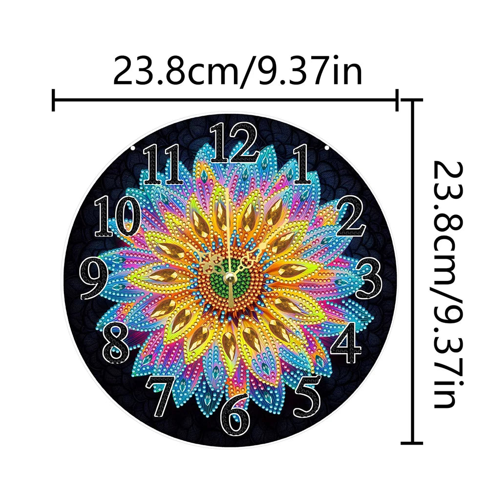 2D Flat DIY Clock Diamond Painting
