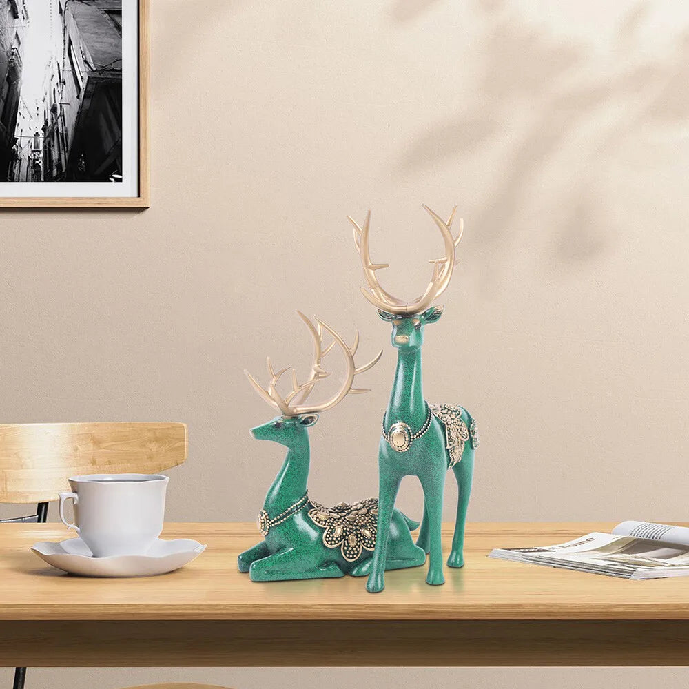Home Tabletop Lucky Deer Statues