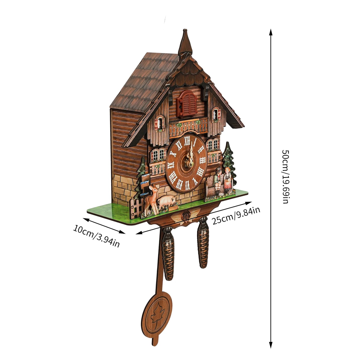 Swinging Time Bell Cuckoo Clock