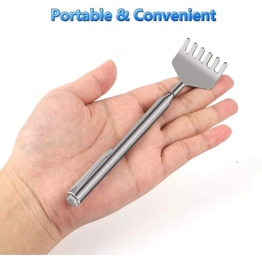 3 Pack of Portable, Telescopic, Metal Back Scratcher/Hand Massager