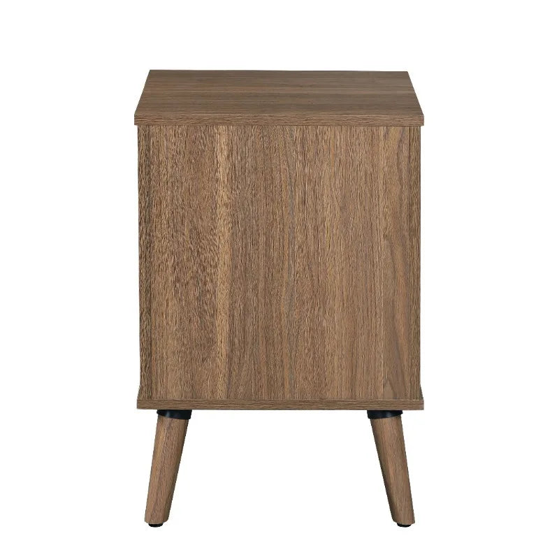 Nightstand with Storage Drawer and Shelf