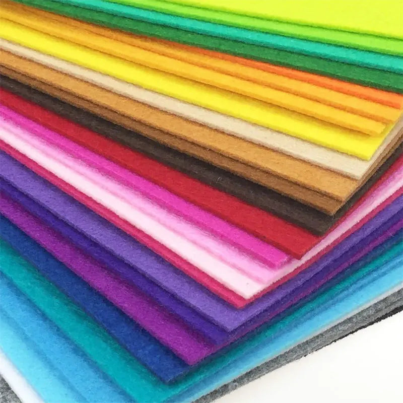 10-40Pcs Assorted Color Felt Fabric Sheets 1mm Thick