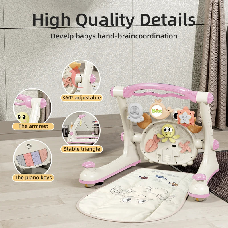 Baby/Toddler Multi-Function Four-in-One Baby Fitness Mat and Walker