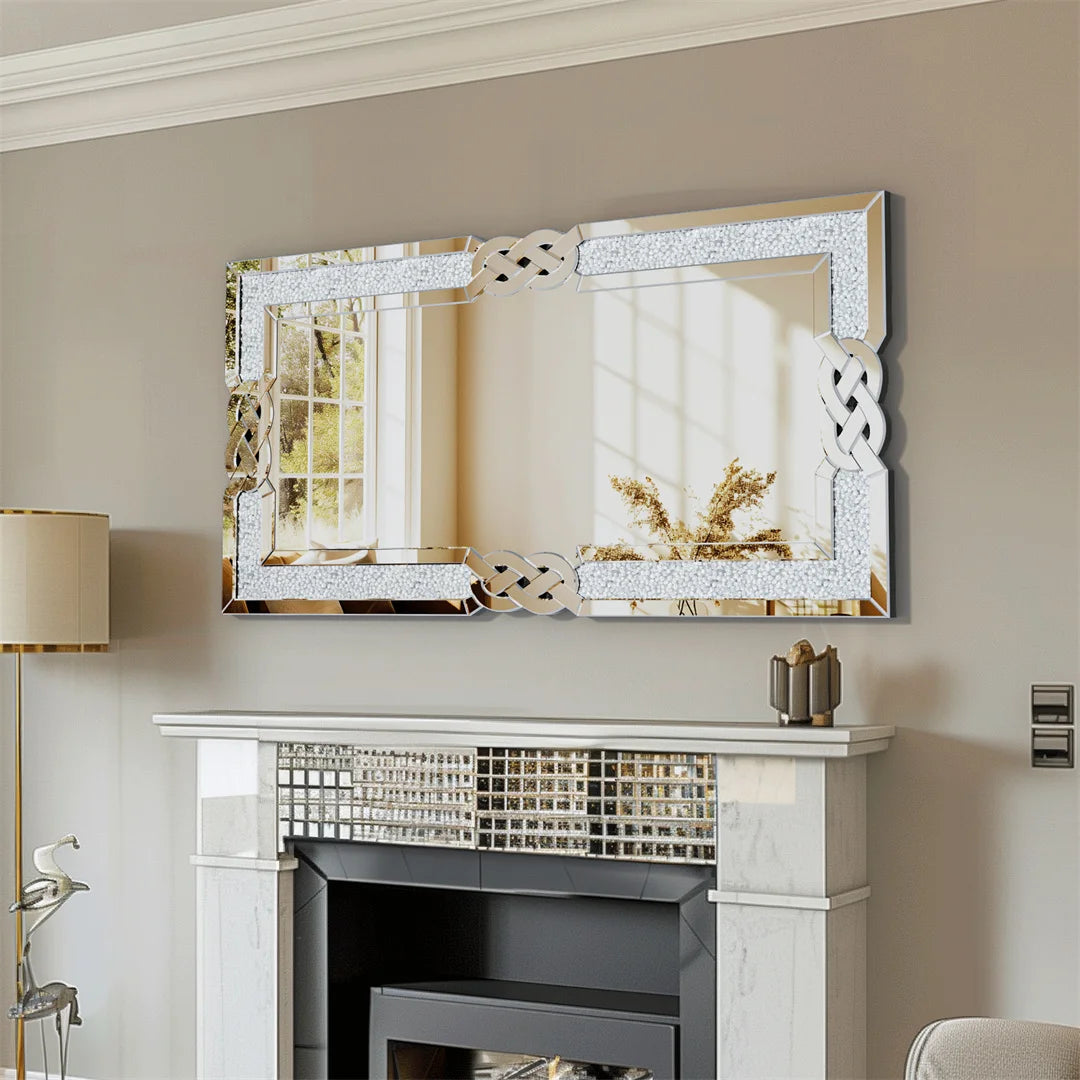 Large Crush Diamond Full Body Wall Mirror