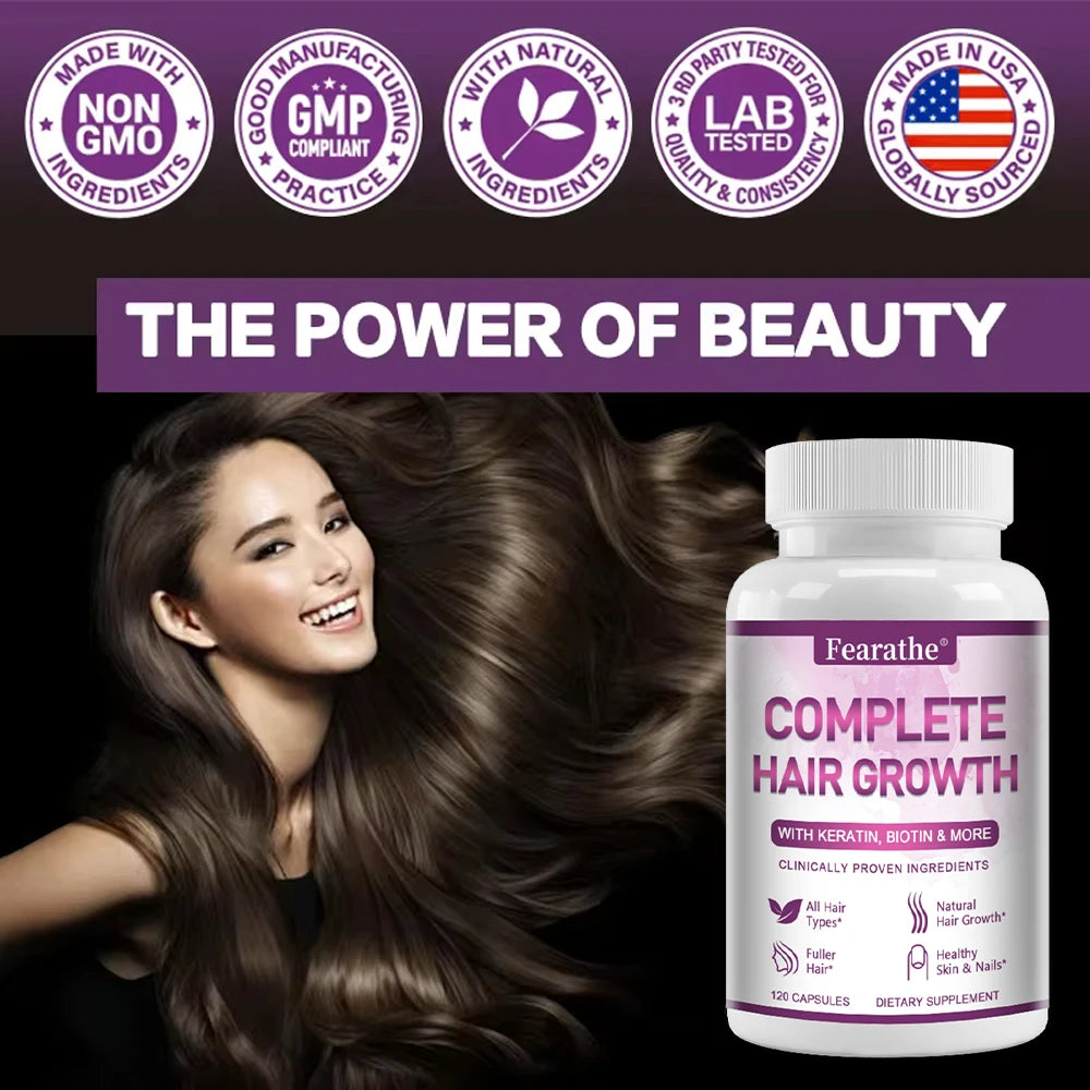 Premium Hair Growth for Men and Women - Promotes Thicker, Healthier Hair Growth