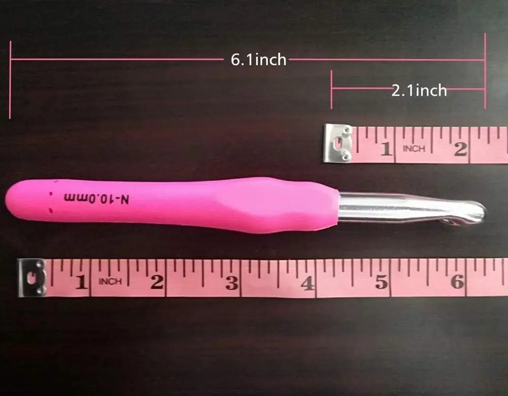 Large Ergonomic Crochet Hooks Set with 5 Sizes