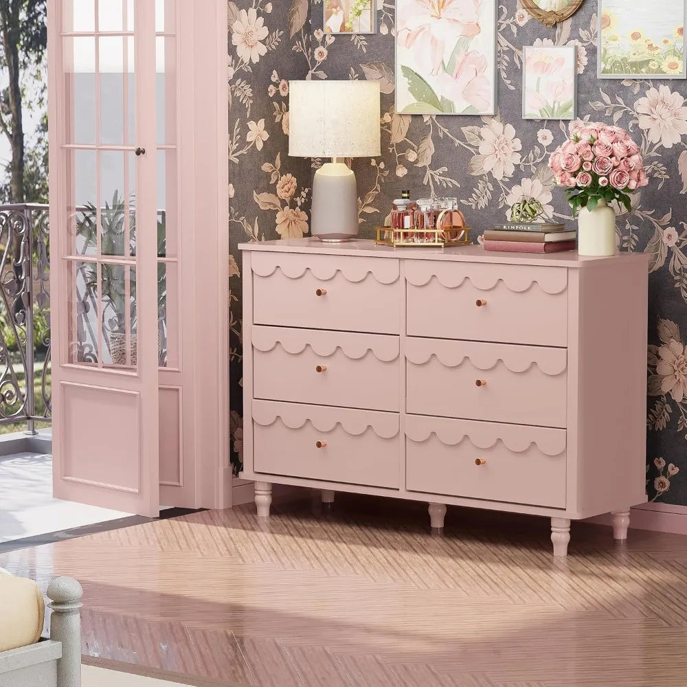 Girls Scalloped Dresser Drawers