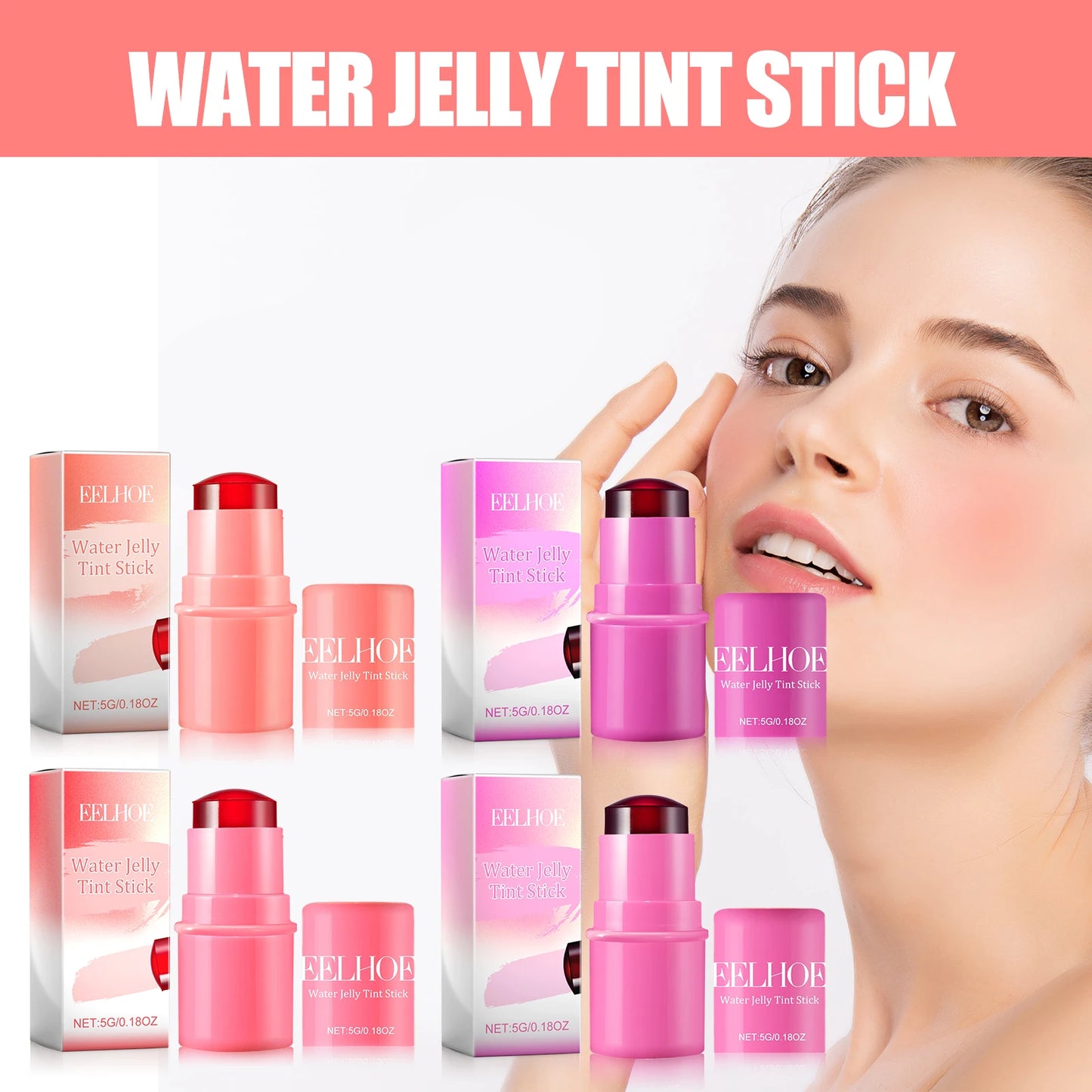 Silky Matte, Pearl Blush Stick Cream for Lips and Cheeks