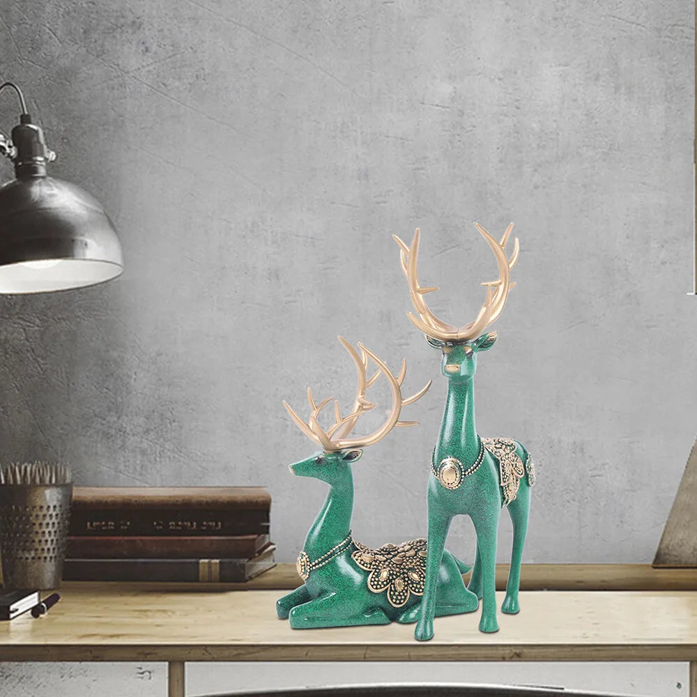 Home Tabletop Lucky Deer Statues