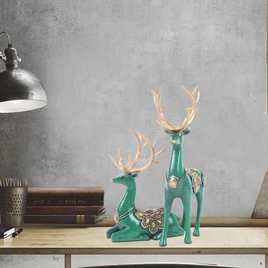 Home Tabletop Lucky Deer Statues