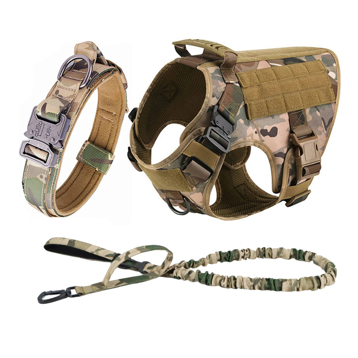 Tactical Dog Harness, Collar, Leash