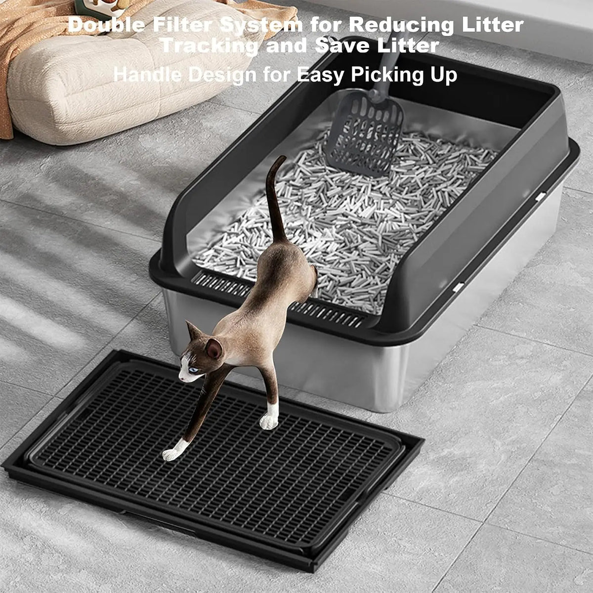 Stainless Steel Cat Litter Box