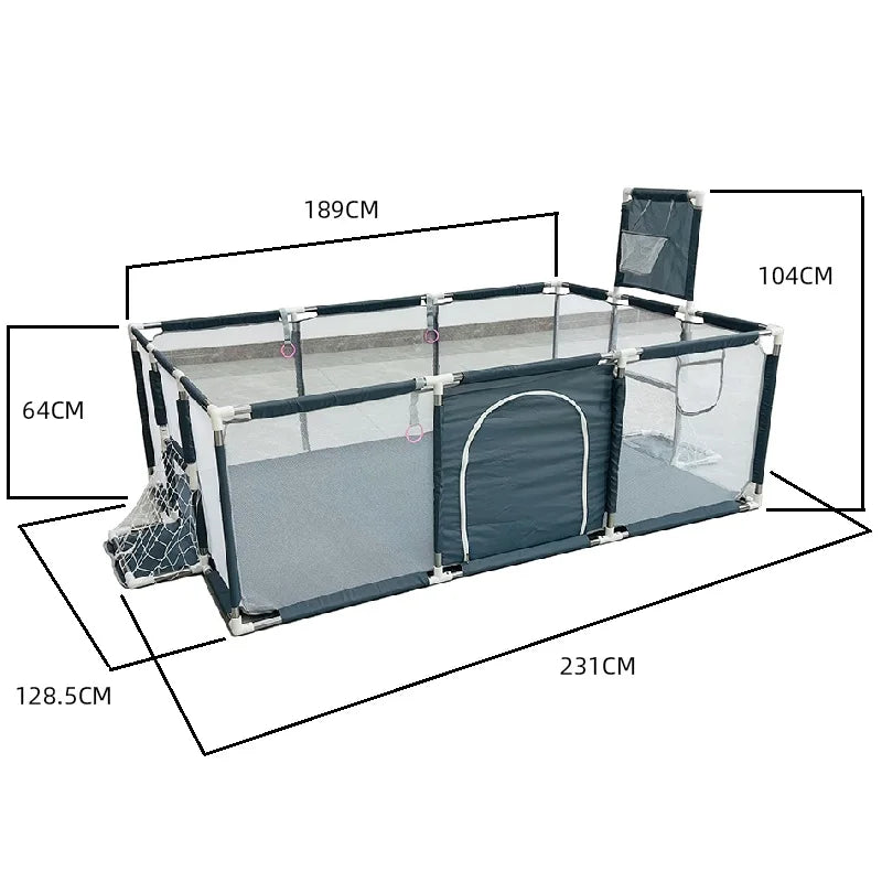 Playpen for Babies and Toddlers with Pull Rings