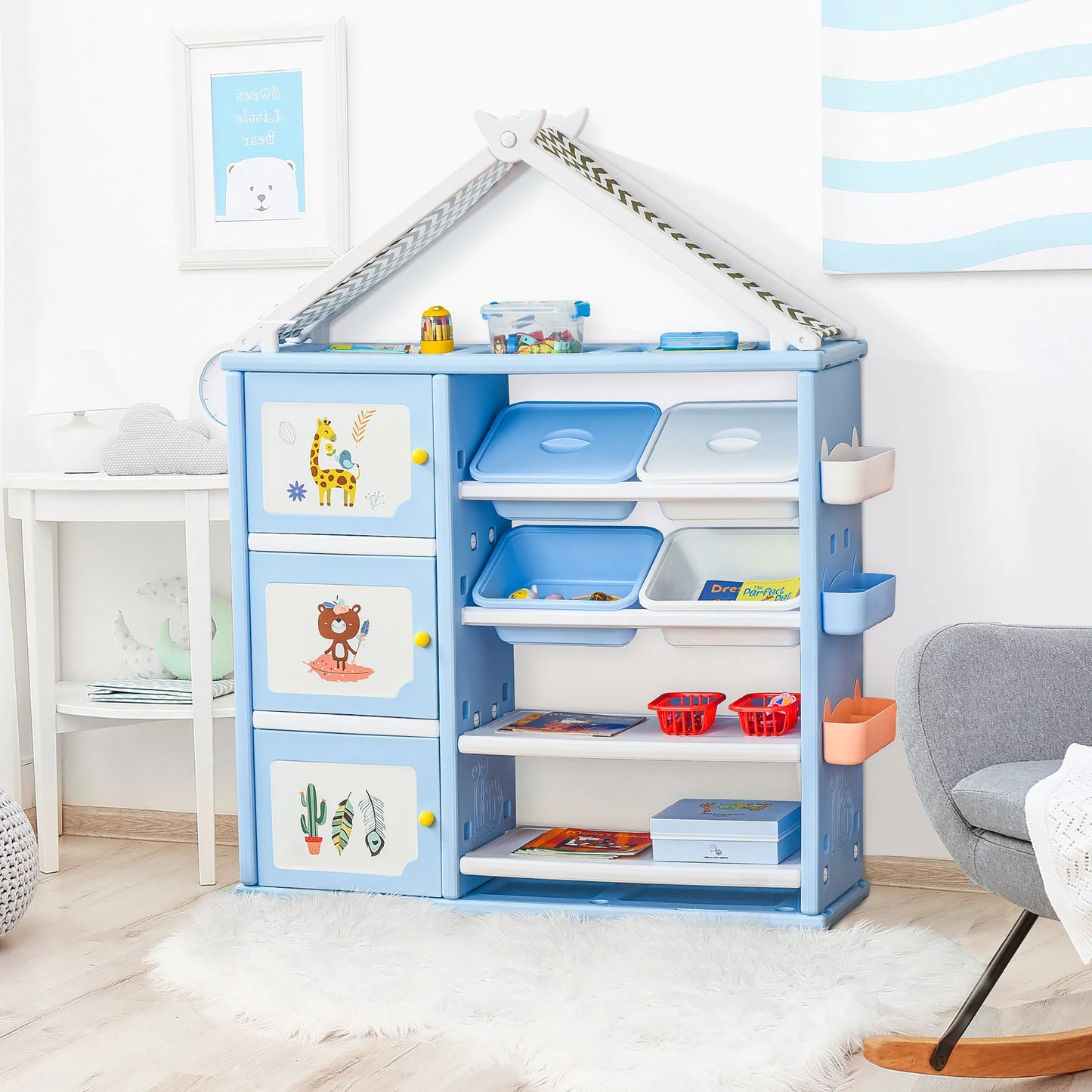 Multi-Style Shelf Organizer for Kids Bedroom