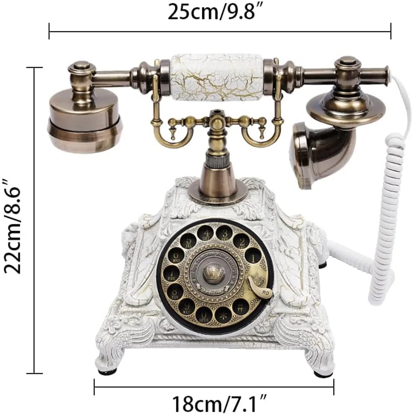 Dial Telephone Old Fashioned Landline Phones Statue