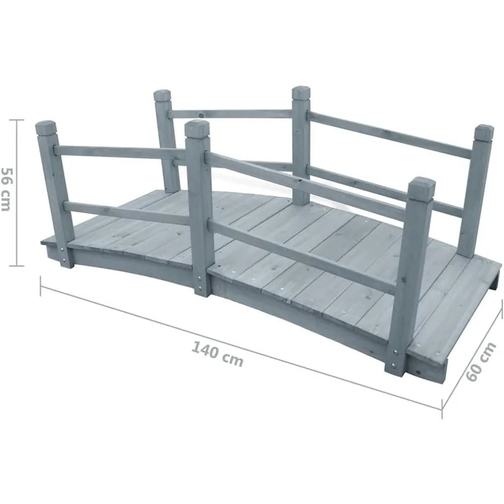 Classic Wooden Garden Bridge