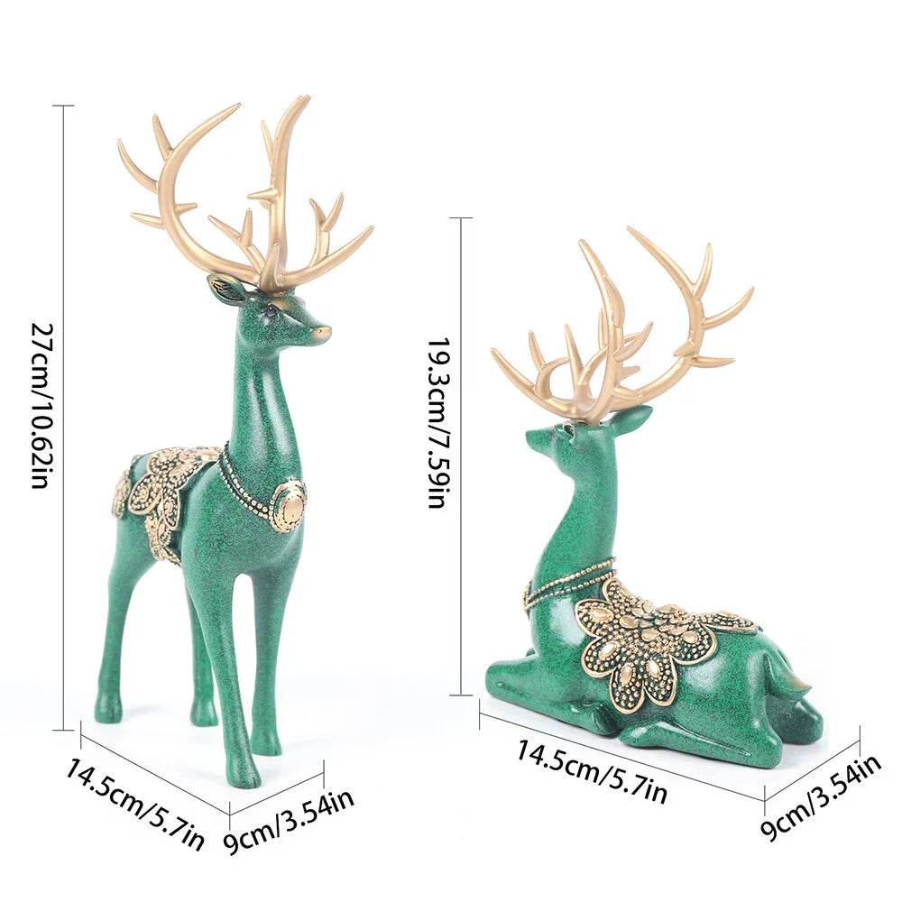 Home Tabletop Lucky Deer Statues