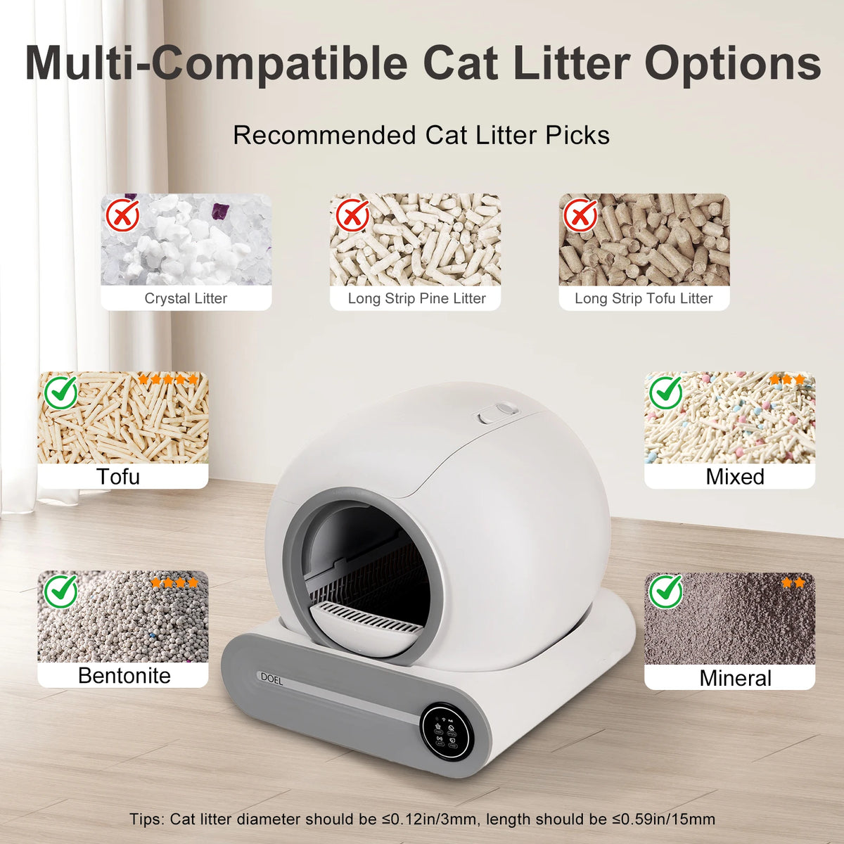 Automatic, Self-Cleaning, Smart Litter Box
