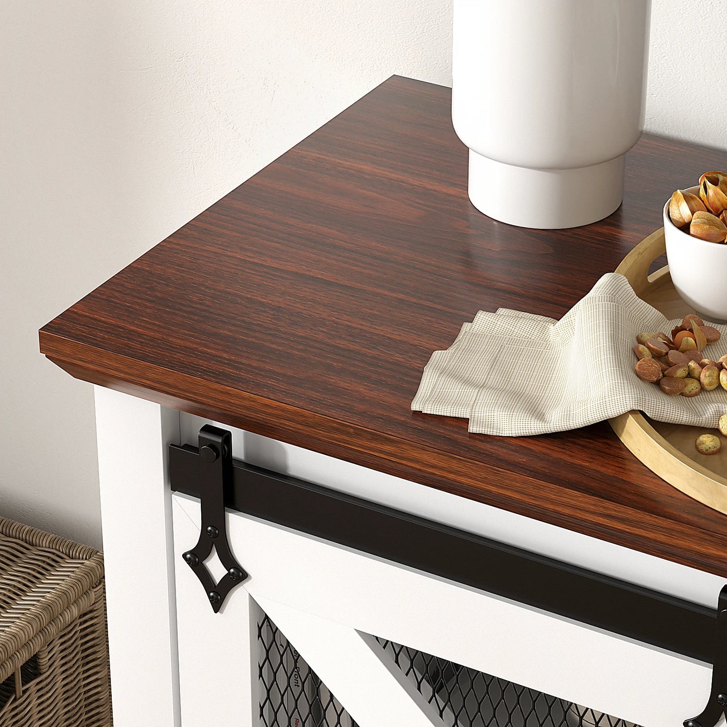 Entertainment Center with Drawer & 2 Storage Cabinets